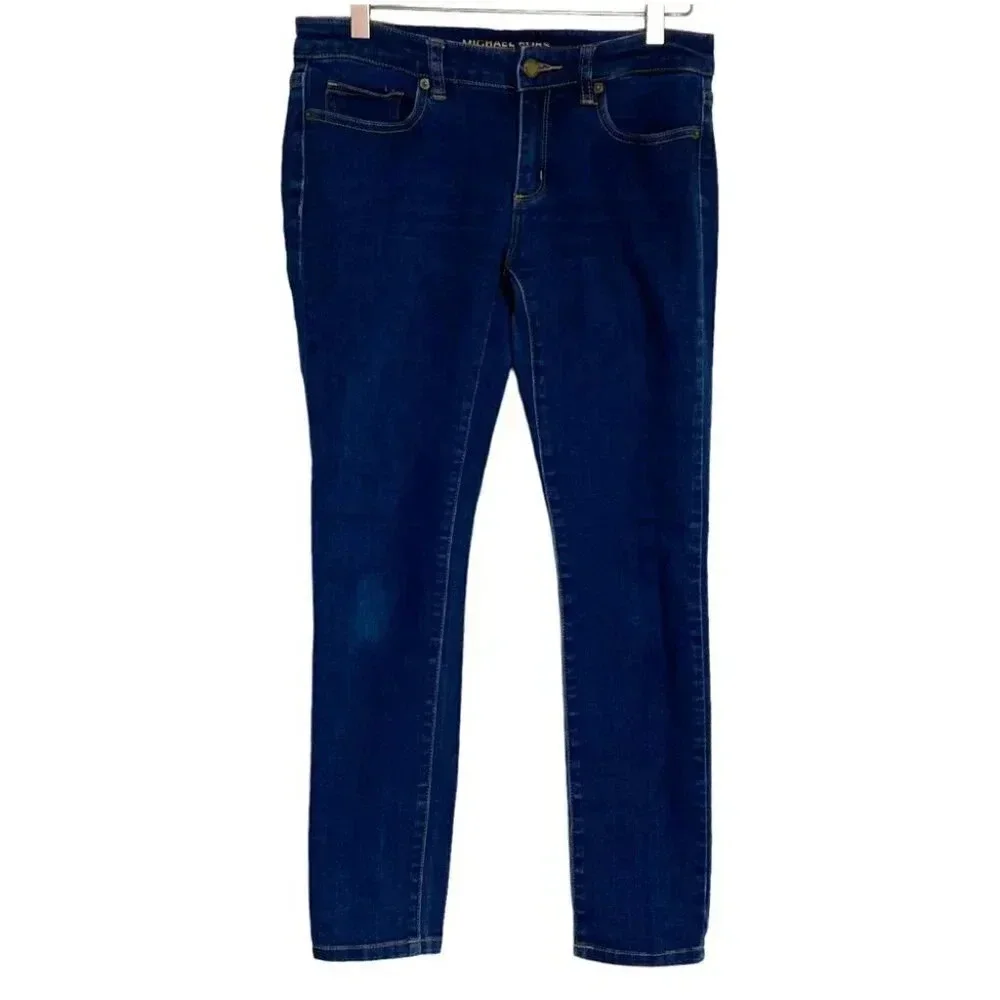 Michael Kors Skinny Jeans 2 Dark Wash Blue Slim Fit Mid Rise‎ Stretch Denim